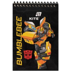 Блокнот пруж. А6 48арк. б/лін. пласт. Transformers №TF26-196/Kite/(20)