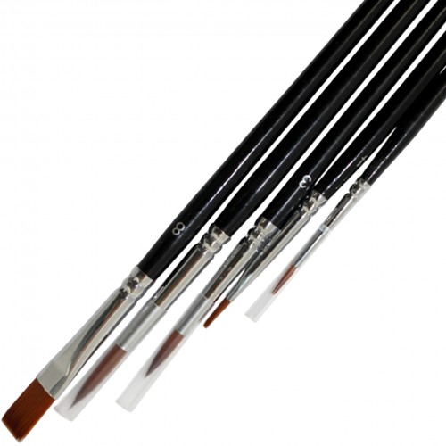 Набір пензлів худож. 5шт "Arteo" №187104 (синтетика кругла №1,3,4,плоска №4,8)