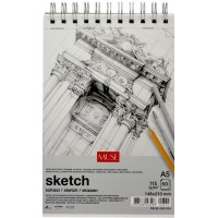 Блок для ескізів та малювання пруж. 50/115 А5 "Muse" №PB-SC-050-334(4)