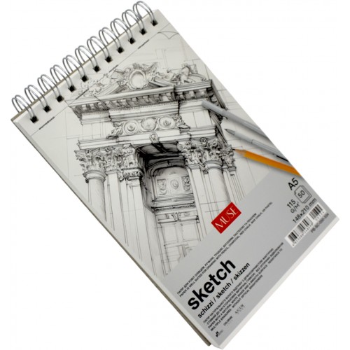 Блок для ескізів та малювання пруж. 50/115 А5 "Muse" №PB-SC-050-334(4)