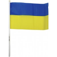 Прапорець Україна з паличкою 21х14см №780010(10)