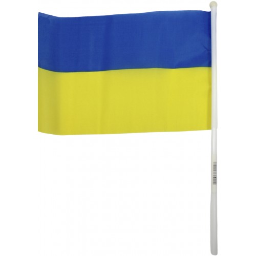 Прапорець Україна з паличкою 21х14см №780010(10)