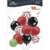 Набір кульок повітр. латексних 12"/30см "Червона пристрасть" 10шт вінтаж №837415/Pelican/