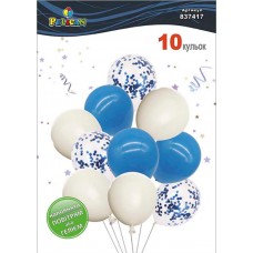 Набір кульок повітр. латексних 12"/30см "Блакитна ніжність" 10шт вінтажний №837417/Pelican