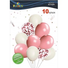 Набір кульок повітр. латексних 12"/30см "Кораловий стильний" 10шт макарун №837426/Pelican/