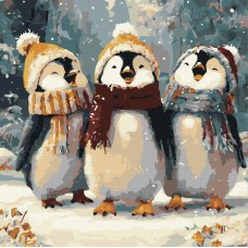 Картини по номерах акрил. "Щасливі співи" 40х40см №KHO6856/Ідейка/