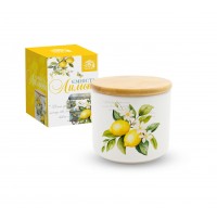Ємність для сип. прод. керам. "Лимони" 0,45л №700-16-22/S&T/(36)