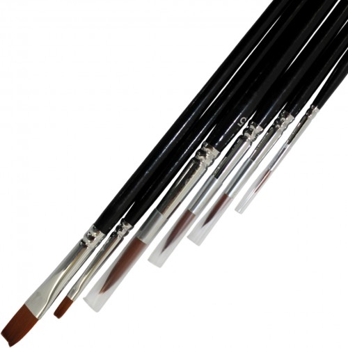 Набір пензлів худож. 6шт "Arteo" №187105 (синтетика кругла №1,3,4,5 плоска №4,8)