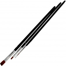 Набір пензлів для тканин 3шт "Arteo" №187106 (синтетика кругла №1 плоска №4,8)