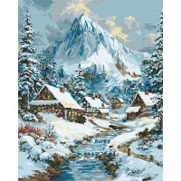Картини по номерах акрил. "Новорічний краєвид" 40х50см №KHO6420/Ідейка/