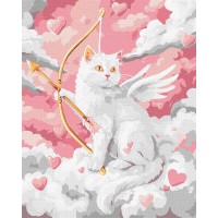 Картини по номерах акрил. "Котячий Купідон" 40х50см №KHО5207/Ідейка/