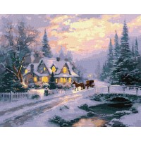 Картини по номерах акрил. "Новорічний спокій" 40х50см №KHO6419/Ідейка/