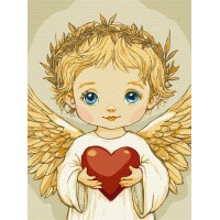 Картини по номерах акрил. "Серце янгола" 30х40см №KHO8707/Ідейка/