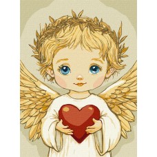 Картини по номерах акрил. "Серце янгола" 30х40см №KHO8707/Ідейка/