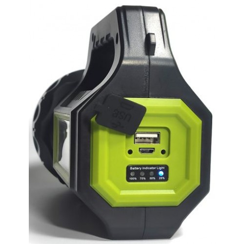 Ліхтар акум.пласт.ЗП microUSB,2000mAh,power bank,сон.панель,3+4режими№HEL-T95(біл.і черв.)