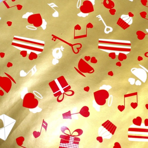 Папір пакувальний 70х100см Нотки №129/Фоліо/(100)(200)