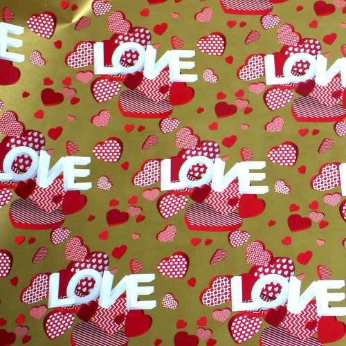 Папір пакувальний 70х100см Love №153/Фоліо/(200)