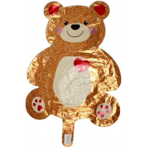 Кулька повітр. фольг. мала "Ведмедик з серцем" 45х30см №13986(50)