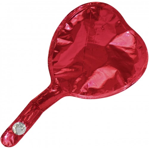 Кулька повітр. фольгована 4"/10см "Мікро серце" ,без клапана, червона/Flexmetal/(1)(100)