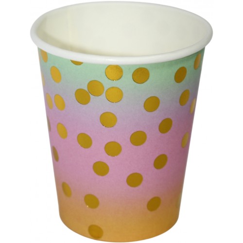 Стакан паперовий "Крупний золотий горох омбре"(10)