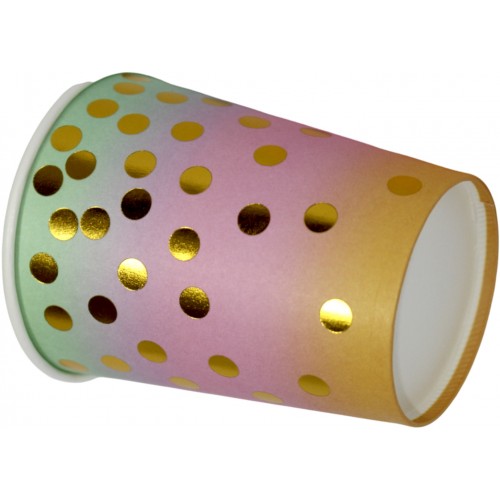 Стакан паперовий "Крупний золотий горох омбре"(10)