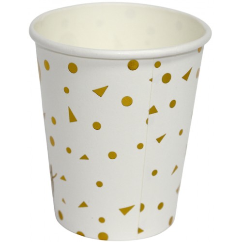 Стакан паперовий "Happy birthday кульки золото"(10)