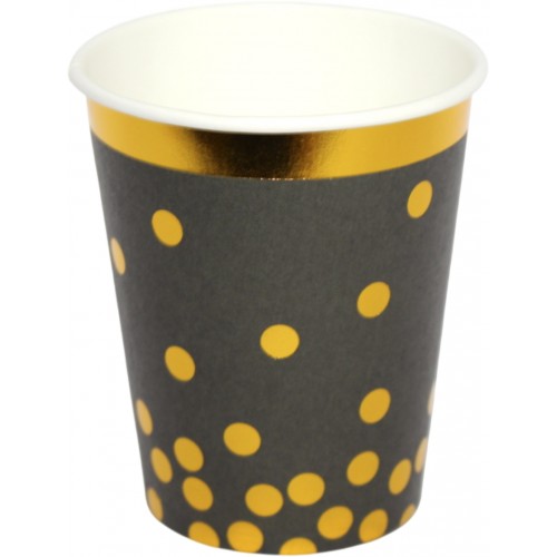 Стакан паперовий "Чорний золотий горох"(10)