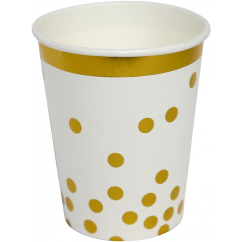 Стакан паперовий "Білий золотий горох"(10)