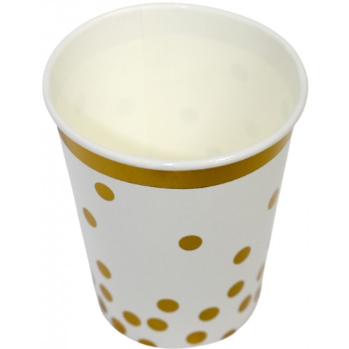 Стакан паперовий "Білий золотий горох"(10)