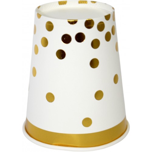 Стакан паперовий "Білий золотий горох"(10)