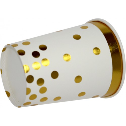 Стакан паперовий "Білий золотий горох"(10)