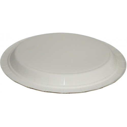 Тарілка паперова, d-230мм,біла золотий горох(10)