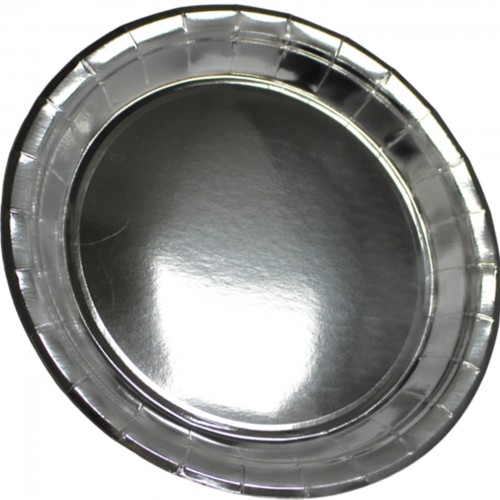 Тарілка паперова, d-230мм,срібло(10)