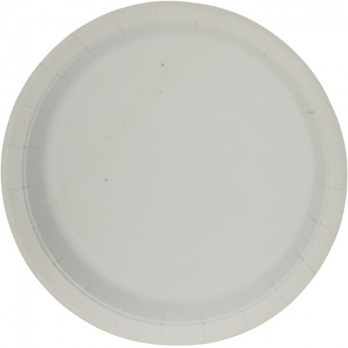 Тарілка паперова, d-230мм,золото блакитні полоси горох(10)