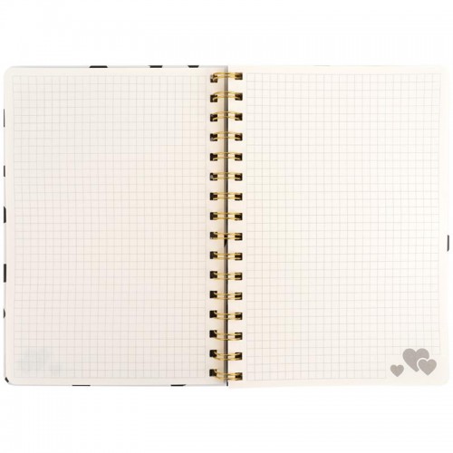 Блокнот пруж. А5 80арк. кліт. тв. обкл. "Black&White" №8470-16-A/Axent/(12)