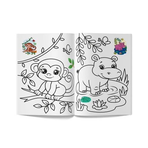 Книга А5 "Кольорованка. Зоопарк" №6239/Кристал Бук/(50)