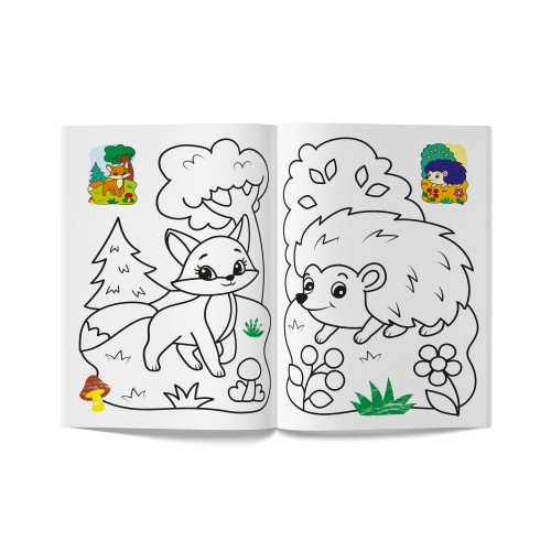 Книга А5 "Кольорованка. Тваринки" №6215/Кристал Бук/(50)