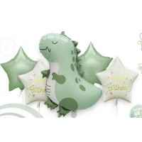 Набір кульок повітр. для фотозони "Діно зелений" 5шт №TX-366(10)