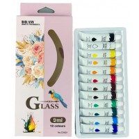Фарба для скла 12кольорів,9мл G1801 №812260(36)
