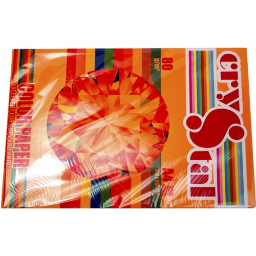 Папір кольор. А4 80г/м паст. Crystal Color Paper Saffron 240 (помаранчевий)(100)(2500)