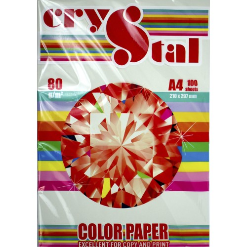 Папір кольор. А4 80г/м інт. Crystal Color Paper Platinum 272 (сірий)(100)(2500)