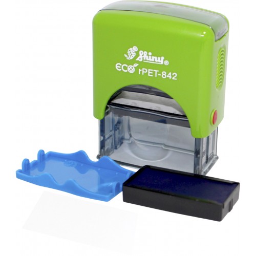 Оснастка для штампа пласт. 14х38мм Shiny №rPET-842 зелена