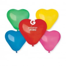 Кулька повітр. серце 25см асорті №CR10/05619/56801(100)