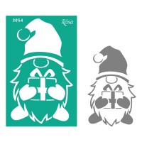 Трафарет багаторазовий самоклеючий "Rosa Talent" Новий рік 13х20см №3054/GPT500831768