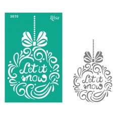 Трафарет багаторазовий самоклеючий "Rosa Talent" Новий рік 13х20см №3070/GPT500831784