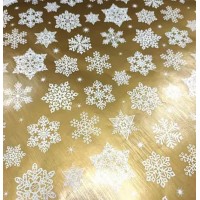 Папір пакувальний бронза 70х100см Сніжинки №122/Б-720/Фоліо(220)