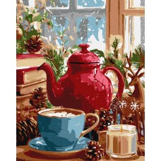 Картини по номерах акрил. "Зимова атмосфера вдома" 40х50см №KHO5745/Ідейка/