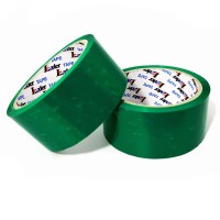 Стрічка клейка пакув. "Leader" 44ммх50м зелена №395043(6)(72)