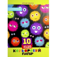 Папір кольор. В5 10арк. №АП-1218/Апельсин/(10)