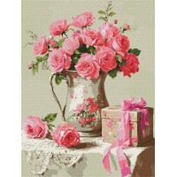 Картини по номерах акрил. "Рожевий подарунок" 30х40см №KHО3318/Ідейка/